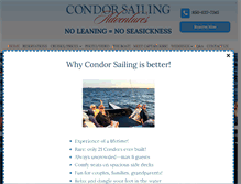 Tablet Screenshot of condorsailingadventures.com